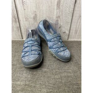 Skechers Womens Slip-On Shoes Size 7 Blue Gray Pattern Memory Foam Comfort